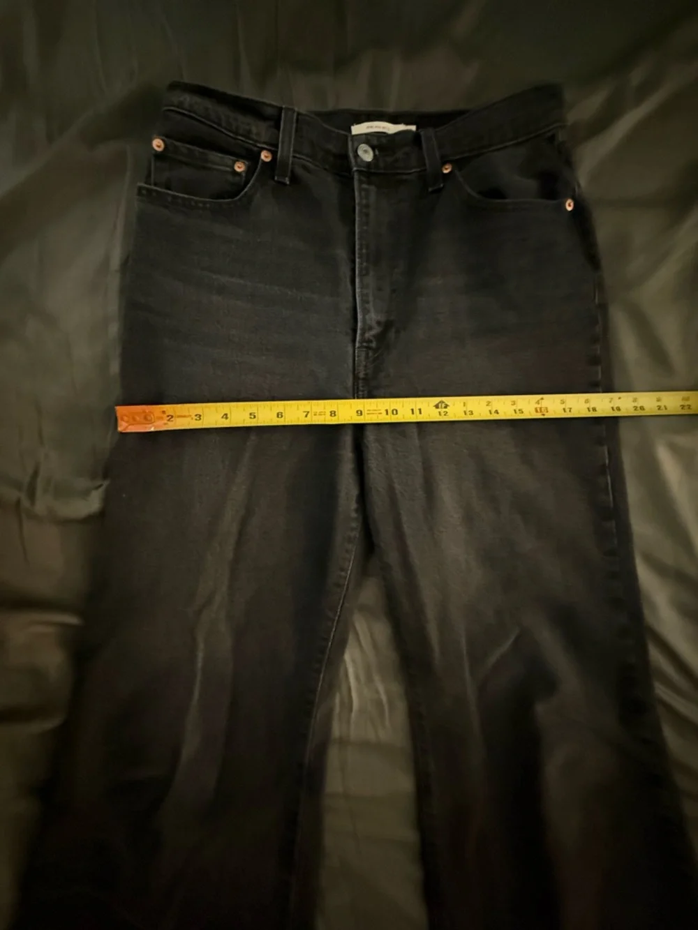 Levi’s RIBCAGE BELL WOMEN'S JEANS Black premium denim - Picture 10 of 13